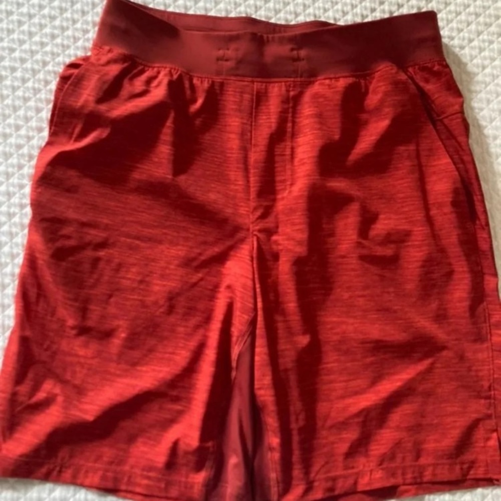 Lululemon Red Orange Mens 9” T.H.E. Short Linerless (Worn Once!)